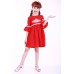 Embroidered dress for girl "Child's Dream" Red